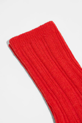 Socken Rippenstrick Red Alert