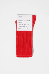 Socken Rippenstrick Red Alert