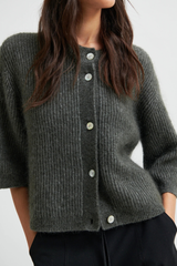 Strickjacke Andrea Knit Rib Beluga