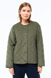 Jacke Bethany Dark Khaki Cord Quilted