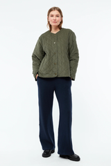 Jacke Bethany Dark Khaki Cord Quilted