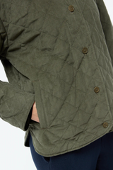 Jacke Bethany Dark Khaki Cord Quilted