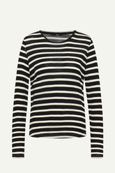 Longsleeve GOTS Black Offwhite