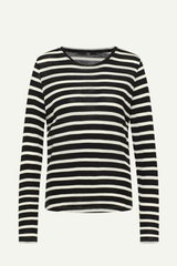 Longsleeve GOTS Black Offwhite