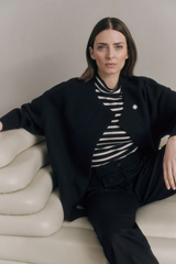 Longsleeve GOTS Black Offwhite