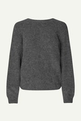 Pullover Flare Strick Dark Grey Melange