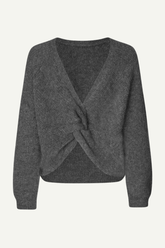 Pullover Flare Strick Dark Grey Melange