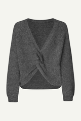Pullover Flare Strick Dark Grey Melange