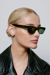 Sonnenbrille Bror Dark Green Transparent