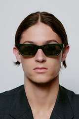 Sonnenbrille Bror Dark Green Transparent