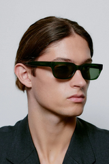 Sonnenbrille Bror Dark Green Transparent