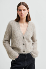 Strickjacke Karla Strick Cardigan Pumice Stone