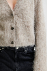 Strickjacke Karla Strick Cardigan Pumice Stone