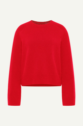 Pullover Cropped GOTS Red Alert