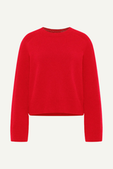 Pullover Cropped GOTS Red Alert