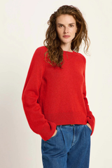 Pullover Cropped GOTS Red Alert