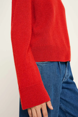Pullover Cropped GOTS Red Alert