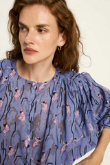 Bluse Print Monkey Allover Blue