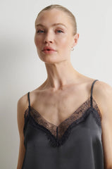 Top Glimps Lace Strap Asphalt