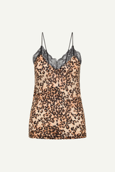 Top Spitze Print Leo