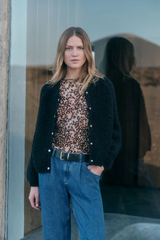 Shirt Stehkragen Print Leo