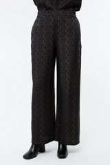 Hose Marla Black Dark Khaki Waves