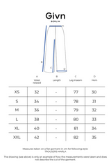 Hose Marla Black Dark Khaki Waves