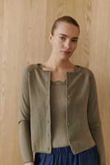Strickjacke Laica Raglan Laurel Oak