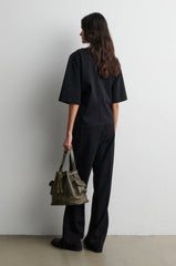 Second Female Arkai Drape Top Schwarz Damen – Rückansicht