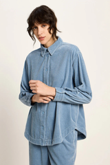 Hemd Kord Light Vintage Blue