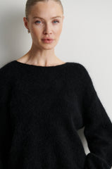 Pullover Brook Lace O-Neck Black