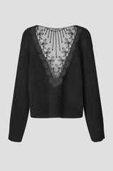 Pullover Brook Lace O-Neck Black