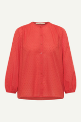 Strukturbluse Red Alert