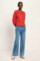 Strukturbluse Red Alert