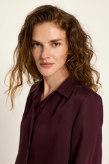 Hemdbluse Tencel Bordeaux