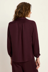 Hemdbluse Tencel Bordeaux