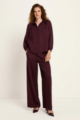 Hemdbluse Tencel Bordeaux