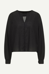 Strukturbluse Black