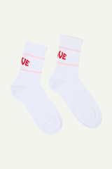 Socken Statement Love White