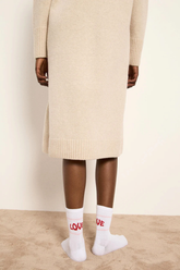 Socken Statement Love White