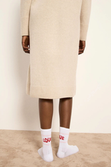 Socken Statement Love White