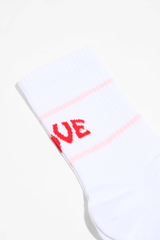 Socken Statement Love White