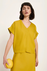 Blusenshirt Aus Tencel Dark Kiwi