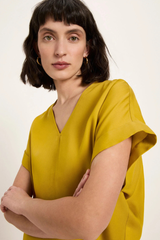 Blusenshirt Aus Tencel Dark Kiwi