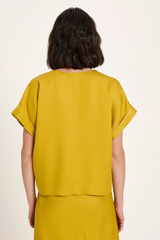Blusenshirt Aus Tencel Dark Kiwi