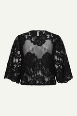 Bluse aus Spitze in schwarz von Rosemunde Copenhagen im youmee.market bern