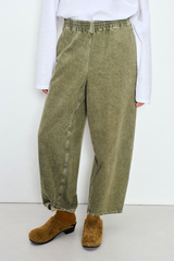 Hose Pantalon Carotte Olive