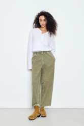 Hose Pantalon Carotte Olive