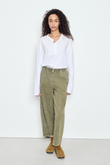 Hose Pantalon Carotte Olive