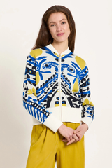 Jacquard Strickjacke Gots Multicolour Jacquard